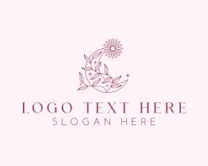 Yoga - Organic Flower Moon logo design