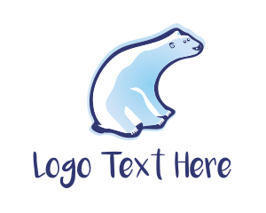 Polar - Cute White Polar Bear logo design