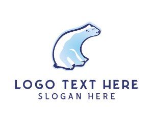 Bear - Cute Polar Bear logo design