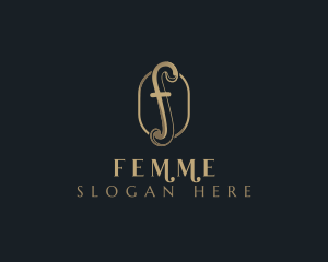 Elegant Fashion Boutique Letter F logo design