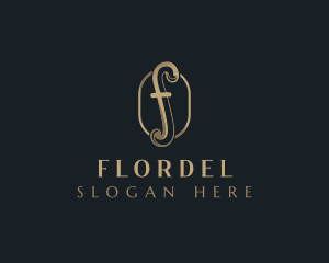 Elegant Fashion Boutique Letter F logo design