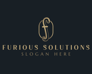 Elegant Fashion Boutique Letter F logo design