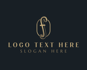 Letter F - Elegant Fashion Boutique Letter F logo design