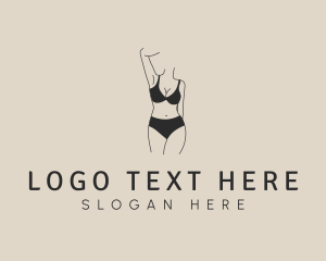 Model - Woman Lingerie Body logo design