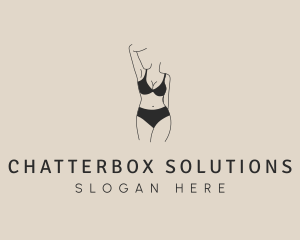 Woman Lingerie Body logo design