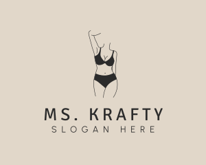 Erotic - Woman Lingerie Body logo design