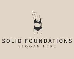 Model - Woman Lingerie Body logo design