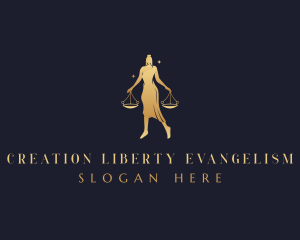 Legal Justice Woman logo design