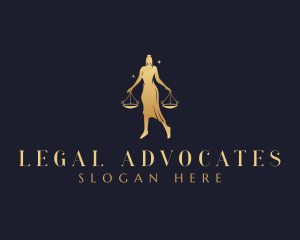 Woman Lawyer Justice logo design