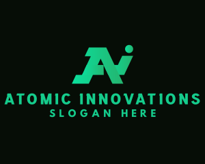 Technology AI Letter AI logo design