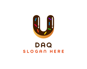 Donut Sweet Letter U Logo