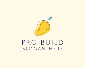 Mango Fruit Monoline logo design