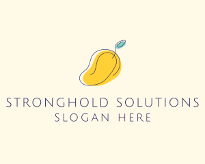 Mango Fruit Monoline logo design