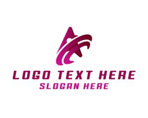 Swoosh - Creative Orbit Letter A logo design