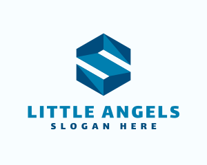 It Expert - Blue Hexagon Letter S logo design