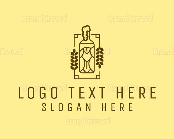 Craft Beer Bottle Logo