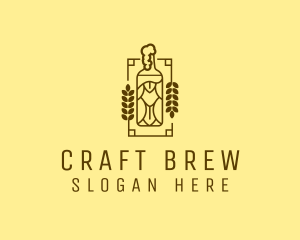 Brewer - Craft Beer Bottle logo design