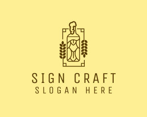 Craft Beer Bottle  logo design