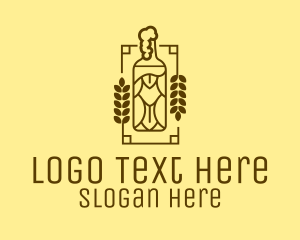 Lager - Craft Beer Bottle logo design