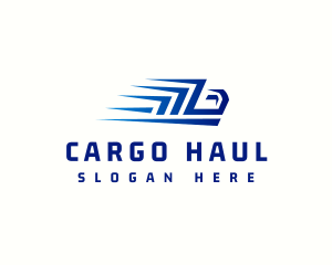 Cargo Truck Courier logo design