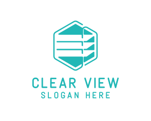 Hexagon Window Blinds logo design