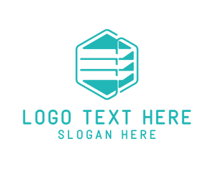 Roman Shade - Hexagon Window Blinds logo design