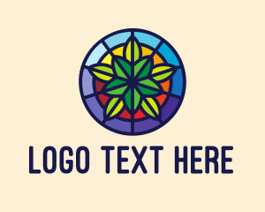Textile - Nature Leaf Mosaic logo design