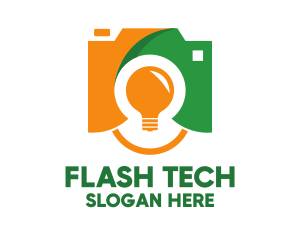 Flash - Flash Bulb Photography logo design