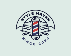 Razor Haircut Barbershop Logo