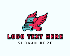 Vehicle - Truck Wings Shipping logo design