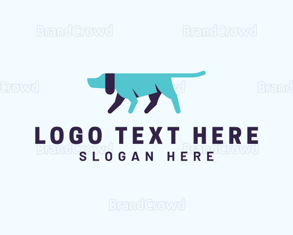 Pointing Directional Dog Logo