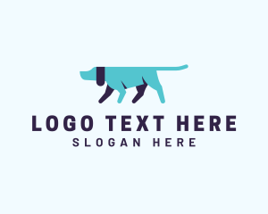 Service Dog - Pointing Directional Dog logo design