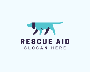 Rescue - Pointing Directional Dog logo design