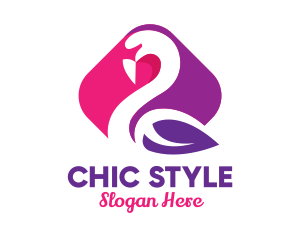 Stylish - Stylish Leaf Swan logo design