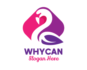 Facial Care - Stylish Leaf Swan logo design
