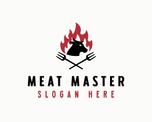 Beef Grill Barbecue logo design