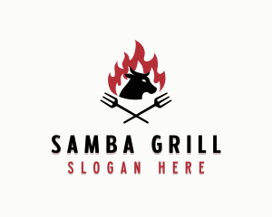 Beef Grill Barbecue logo design