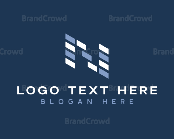 Geometric Business Letter N Logo