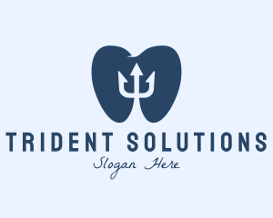 Blue Tooth Trident logo design