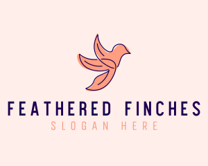 Minimalist Flying Bird  logo design