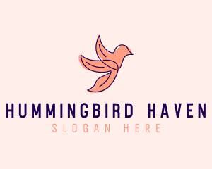 Minimalist Flying Bird  logo design