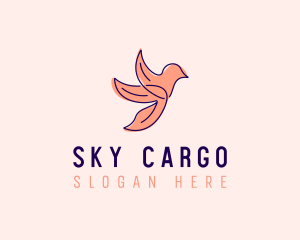 Minimalist Flying Bird  logo design