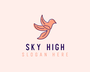 Minimalist Flying Bird  logo design