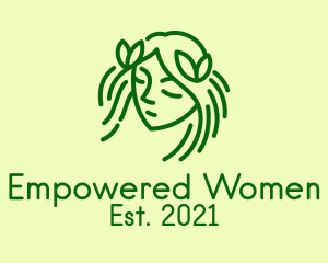 Green Pretty Woman logo design