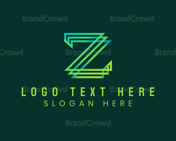 Digital Tech Letter Z Logo
