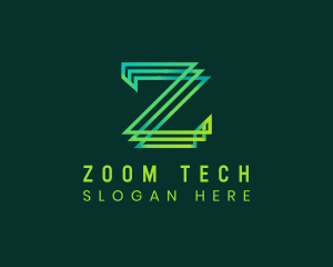 Digital Tech Letter Z logo design