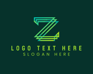 Modern - Digital Tech Letter Z logo design
