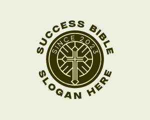 Bible - Christian Bible Cross logo design
