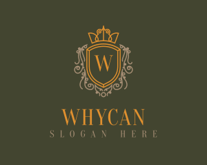 Metallic - Royal Crown Shield logo design