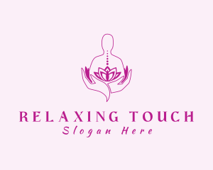 Massage - Lotus Body Massage logo design